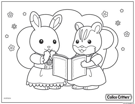 We have collected 39+ calico critters coloring page images of various designs for you to color. Calico Critters Read Great Story Book Coloring Pages Printable