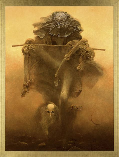 Beksiński had no formal training as an artist. Zdzisław Beksiński - obraz AD85 - Beks.pl