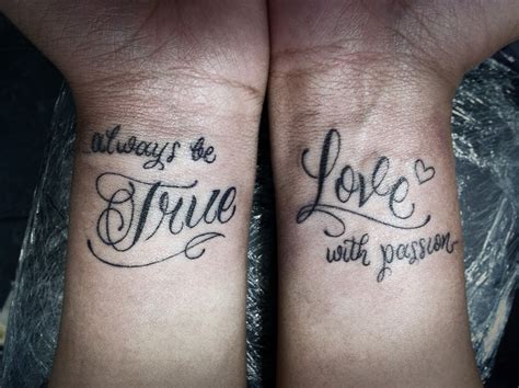 Heart touching short love quote tattoo. His And Her Quotes Tattoos. QuotesGram