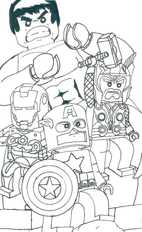 Download Marvel Logo Coloring Page in 2020 | Lego coloring pages ...