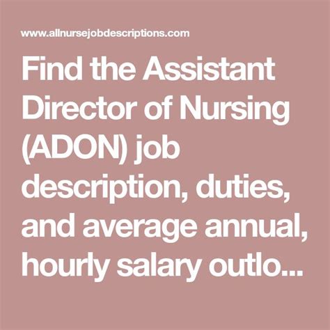 The individual is responsible for collaborating with the director of financial aid in developing policy and procedures for the college in regard to financial aid compliance. Find the Assistant Director of Nursing (ADON) job ...