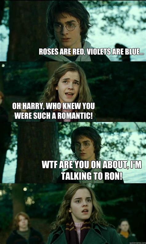 Everywhere right now, people are sharing memes from google translate that start with the classic roses are red poetry rhyme. Horny Harry memes | quickmeme