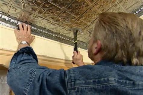 I said friday for this tutorial right? How to Put up a Ceiling Made of Stamped Metal • Ron Hazelton