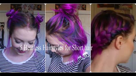 Cold water helps close in the works the cuticle. 5 Heatless Hairstyles for Short Hair - YouTube