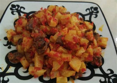 Resep sambal goreng kentang sederhana tanpa santan / resep. Resep Kentang Mix Hati Ayam : 25 Resep Sambal Goreng Ati ...