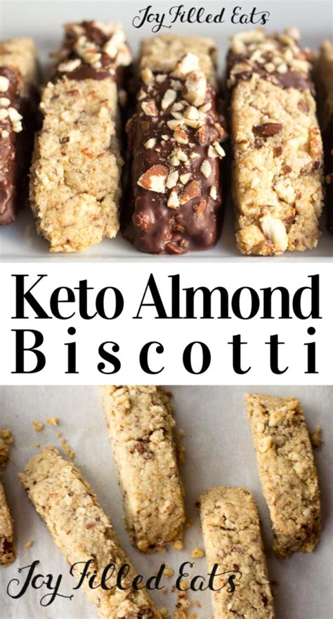 This vegan cookie recipe uses just one flour! Keto Biscotti - Easy Almond Biscotti Cookies - Joy Filled Eats