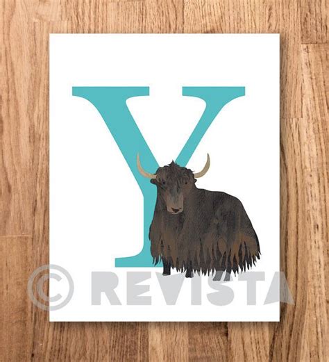 Dieses alphabets, das man verwendet, um schwierige wörter etwa am. Y for Yak download, Kids printable, Baby name gift ...