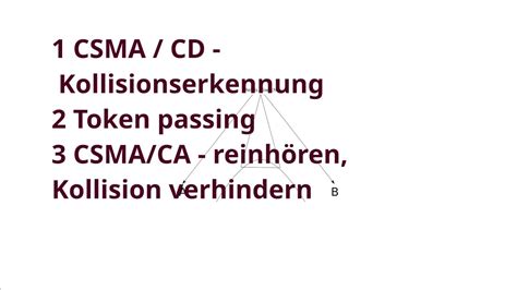 Kollisionserkennung es handelt sich um ein. Zugriffsverfahren: csma/cd - YouTube