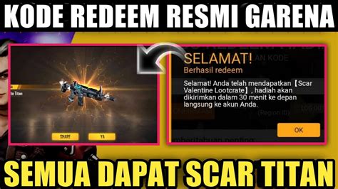 Jika kamu sudah punya kode redeem ff agustus 2020, kamu harus segera menukarkannya. KODE REDEEM FF SCAR TITAN TERBARU JULI 2020 TUKAR SEKARANG JUGA !! - YouTube