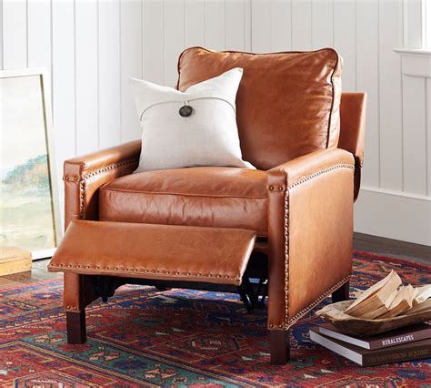 I can't get enough of it, especially the nailhead trim. Tyler Leather Square Arm Power Recliner With Nailheads ...