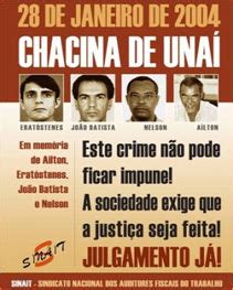 Ana palmira camargo, diretora do sindicato nacional dos auditores fiscais do trabalho. CTB Minas: Chacina de Unaí: oito anos de impunidade