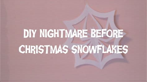 Here is a tutorial on how to make the spiderweb snowflake that jack makes in the movie nightmare before christmas. DIY NIGHTMARE BEFORE CHRISTMAS SNOWFLAKES - YouTube