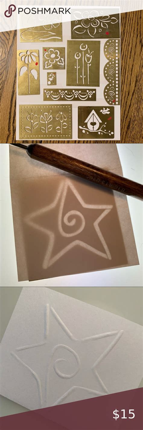 A genuine brass quality embossing stencil. 10 Brass embossing templates/ lasting impressions in 2020 ...