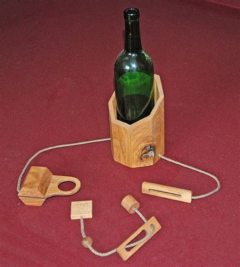 Wooden puzzle game for a wine bottle. Wine bottle puzzle - by LesB @ LumberJocks.com ...