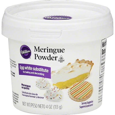 There is no substitute for the concentrated powder so you have to figure it in equal quantities of either fresh milk or finished milk made from powder. Wilton Meringue Powder, Egg White Substitute | Frosting, Toppings & Decorations | Carlie C's