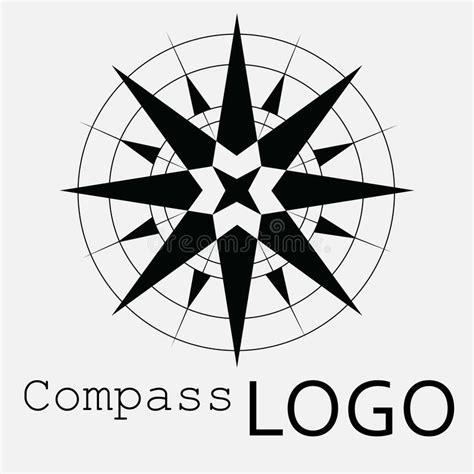 You can download in.ai,.eps,.cdr,.svg,.png formats. Black And White Compass Logo. Vector Icon. Rose Of Wind ...