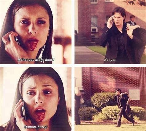 Ve seni sevdiğim için sana karşı bencil olamam. Elena and Damon I love this scene | Vampire diaries damon ...