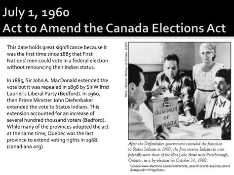 Federal elections to vote in a canadian federal election, you must be a canadian citizen and be 18 or older on election day. PPT - Alternative Timeline: Canada 's Aboriginal Peoples ...