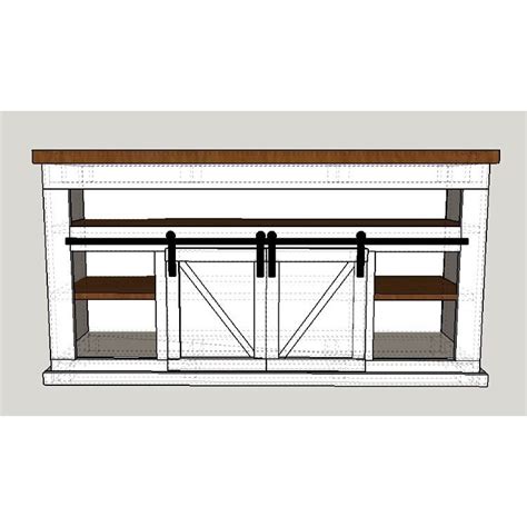 Sliding barn door media console. Barn Door Console | Ana White (With images) | Barn door ...