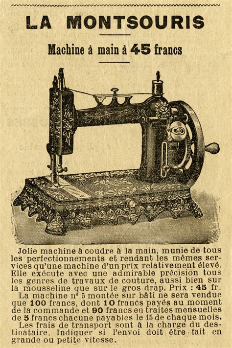 Sewing machines singer corporation sewing machine needles, sewing_machine transparent background png clipart. Free Vintage Image ~ French Sewing Machine Clipart 1901 ...