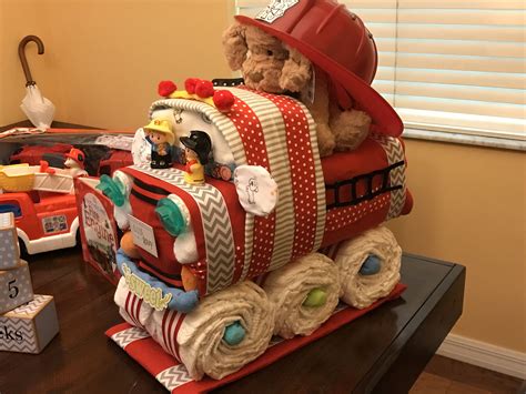 We'll provide you with 25 songs you can use to make this experience unforgettable. Fire Truck Diaper Cake | Firefighter baby showers ...