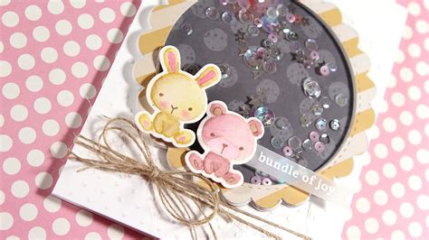 • a handmade shaker card is a staple in the card making world. Baby Shower Shaker Card - Make a Card Monday #269 - YouTube