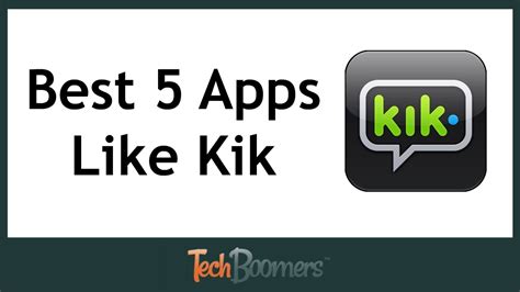 Best 5 Apps Like Kik - YouTube