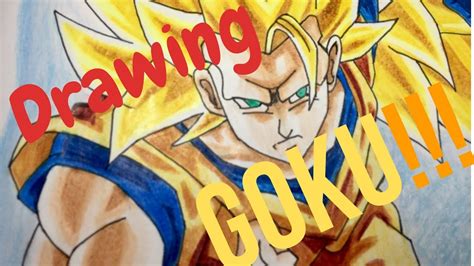 Let's learn how to draw super saiyan goku from dragon ball today! Goku Super Saiyan Drawing Timelapse - YouTube