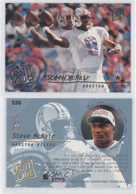 21995 skybox steve mcnair rookie football card. 1995 Fleer Ultra #536 Steve McNair Houston Oilers Rookie Football Card | eBay