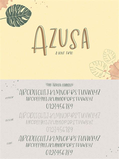The most common examples are arial and helvetica. Azusa Sans Font Trio in 2020 | Font graphic, Logo tutorial ...