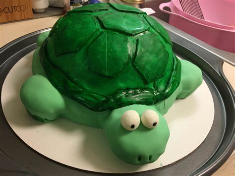 So next birthday, make a birthday cake from scratch. Turtle cake I made for my sister's birthday. Fondant was made from scratch : cakedecorating