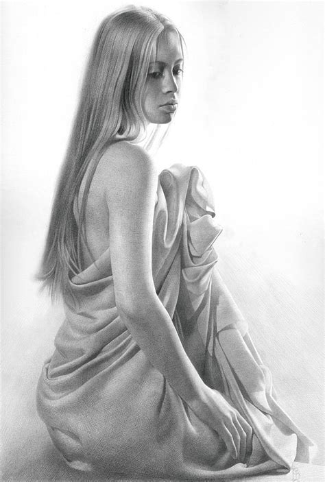 While drawing the shoulders, bear in mind our female figure is heads wide (it can vary from a woman to another), so. Model IX Drawing by Denis Chernov