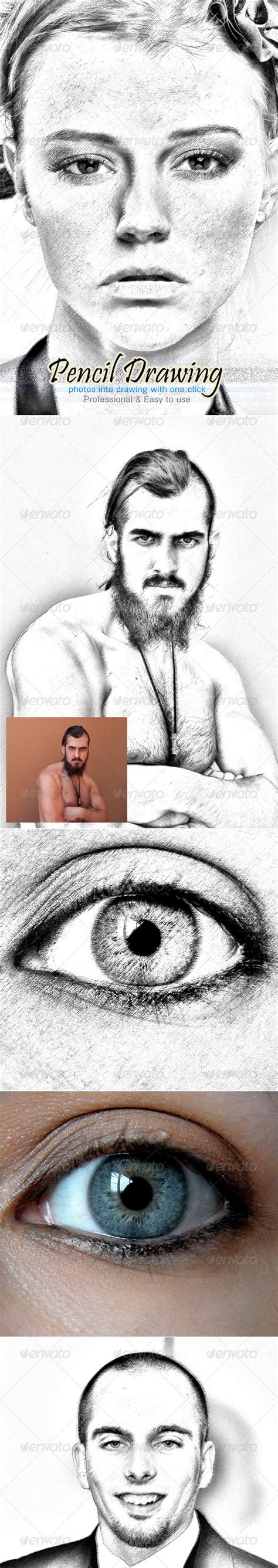 I'm a self taught photoshop expert. Don's Pencil Drawing Action | Turn photo into drawing ...