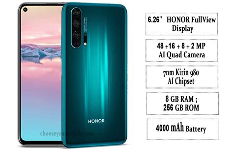 Features 6.1″ display, kirin 970 chipset, 4000 mah battery, 256 gb storage, 8 versions: HONOR 20 PRO