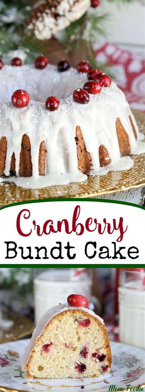 This christmas cake bunting is perfect for any holiday themed event! Cranberry Sour Cream Bundt Cake - Fresh Cranberry Cake ...