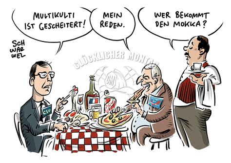 Mit der karikatur recuperation stellt sich michel cambon gegen pegida. RECHTSPOPULISMUS+PEGIDA+AFD+HOOLIGANS - Schwarwel Karikatur