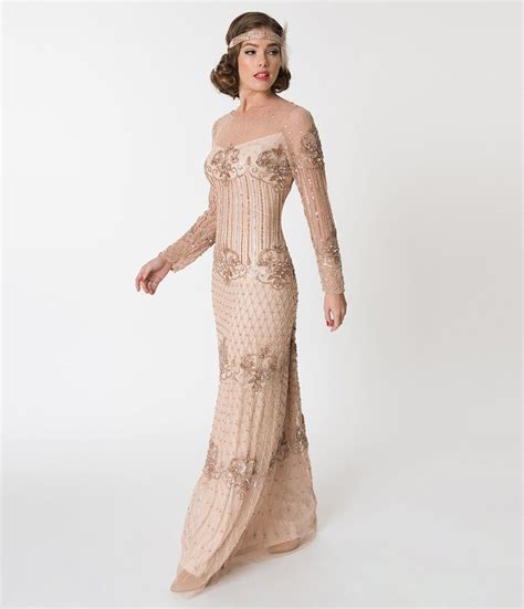 Check out our prom dress selection for the very best in unique or custom, handmade pieces from our shops. Blush Pink Embellished Mesh Long Sleeve Dolores Flapper ...