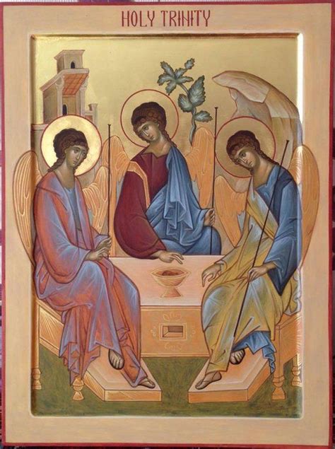 Many consider andrey rublev the greatest russian icon painter. Orthodox icon Holy Trinity copy of Andrei Rublev Russian ...