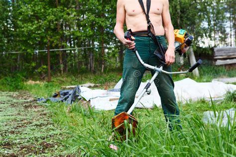Simply asking how much lawn care costs is akin to asking how much a television costs. Man with weed trimmer stock photo. Image of people, cutting - 25638906