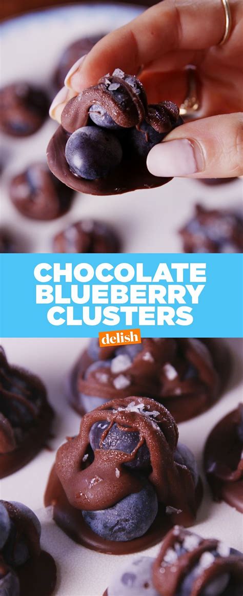 Flour, cocoa powder, baking soda, plain yogurt, melted chocolate and 2 more. Chocolate Blueberry Clusters | Recipe in 2020 | Chocolate dessert recipes, Low carb peanut ...