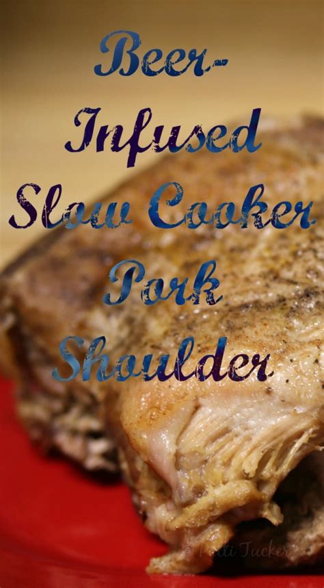 The fat in the meat bastes everything from the inside, while the collagen in the meat starts to break down around 160°f. Slow Cooker Pork Shoulder, Bone-In, With Beer