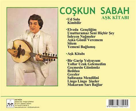 Coşkun sabah haberleri ve son gelişmeleri anbean bu sayfa üzerinden takip edebilirsiniz. Coşkun Sabah: Aşk Kitabı - CD - Opus3a