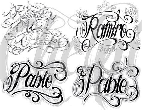 Diseño de letras de fabiana para tatuar / letras para tatuajes, ¿cómo son? Chelpi BlackBook: Diseños para tatto pablo, ramiro, rimas ...