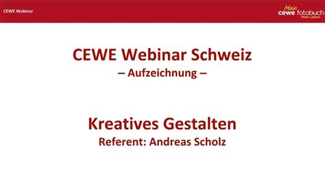 Mit cewe fotobuch werden verschiedene größen und qualitäten an fotobüchern angeboten. CEWE FOTOBUCH Webinar Teil 3 -Kreatives Gestalten 2017 ...