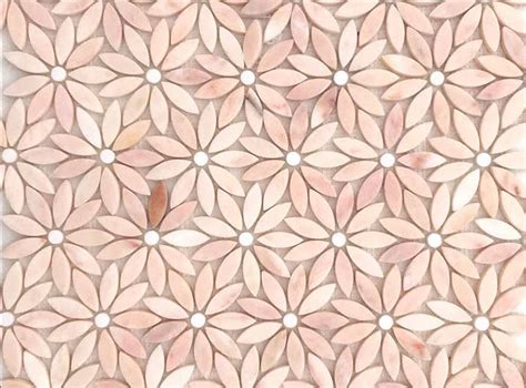 Marble flooring tiles come in a variety of colors and densities. PINK DAISY | Luscombe Tiles