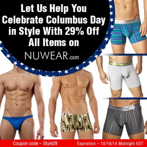 This year, the holiday is on monday, october 12th. Columbus Day Sales Brief - Underwear News Briefs