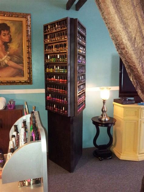 Includes home improvement projects, home repair, kitchen remodeling, plumbing, electrical, painting, real estate, and decorating. 3 sided nail polish display | Salon interior, Home decor