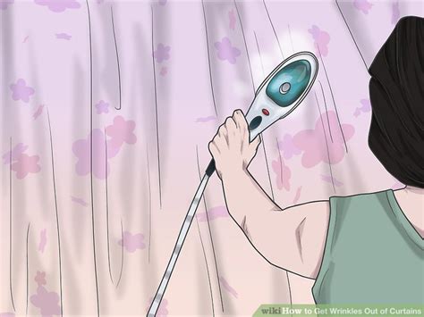 You need to have the relevant equipment which includes steamer iron and someone to help you out. 3 Ways to Get Wrinkles Out of Curtains - wikiHow