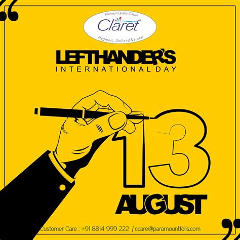 Celebrating its first year of existence in 1976, the lefthanders international organization helped raise awareness to the myriad of difficulties that can be faced by people who are left handed. Happy International Left Handers Day - 13th August 2020 in ...