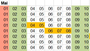 Mit hilfe der gruppierung legen sie „blaupapier zwischen die einzelnen. Feiertage farbig anzeigen Archive - Excel-Lehrgang